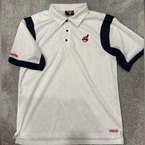 Cleveland Indians golf polo shirt Vintage Chief Wahoo logo Sz L